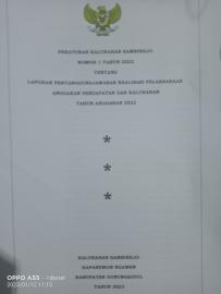 Peraturan Kalurahan Sambirejo Nomor 1 Tahun 2023 tentang Laporan Pertanggungjawaban Realisasi  Pelak