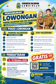 Informasi Lowongan Pamong (Dukuh Sambeng I) dan Staf Pamong 